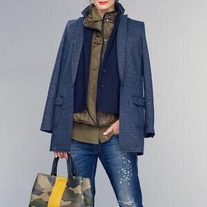 Banana Republic Blue Relaxed Blazer SZ 0 NWOT